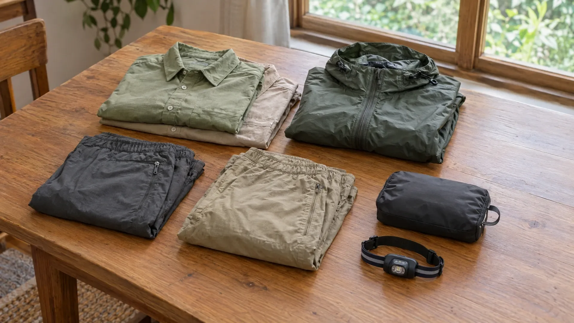 Illustratie van kleding en spullen voor in de reisbagage.